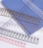 Wire Binding is an excellent permanent binding choice that creates true lie-flat documents, opened or closed. Wire bindings are available in two styles: Double Loop Wire and Spiral-O®. Both are available in standard colors as well as custom colors.
